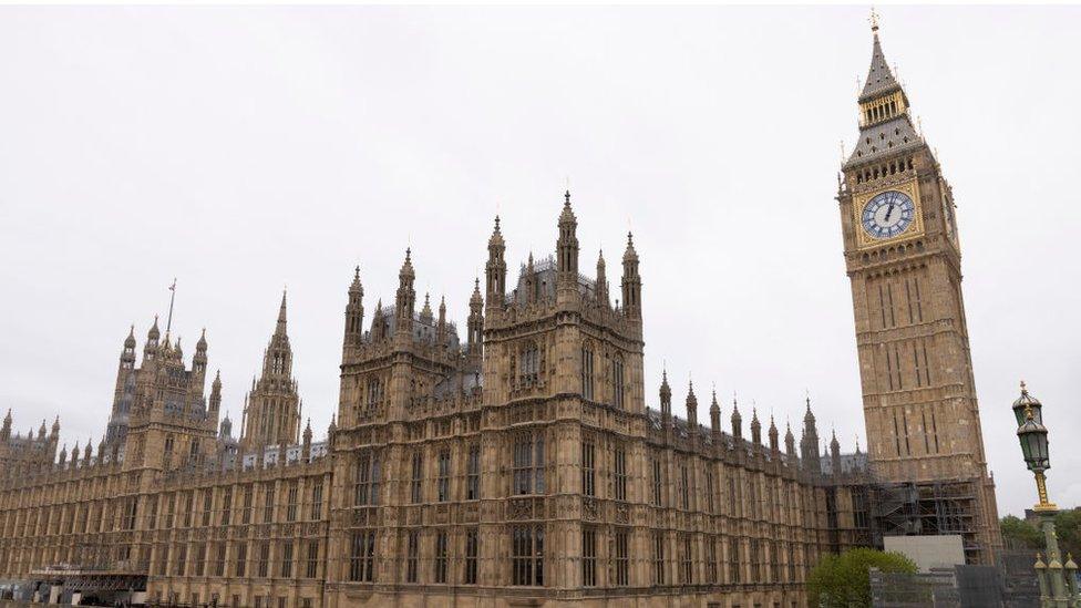 General view of the Palace of Westminster