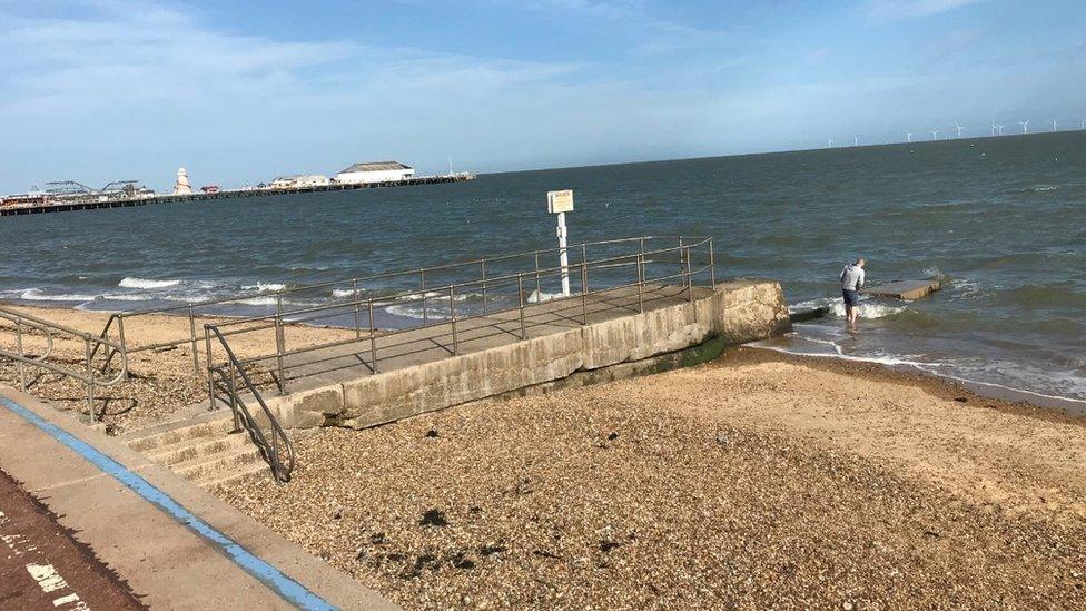 The beach where the incident took place