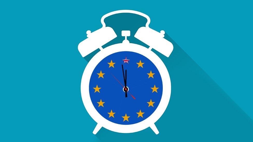 Brexit alarm clock illustration