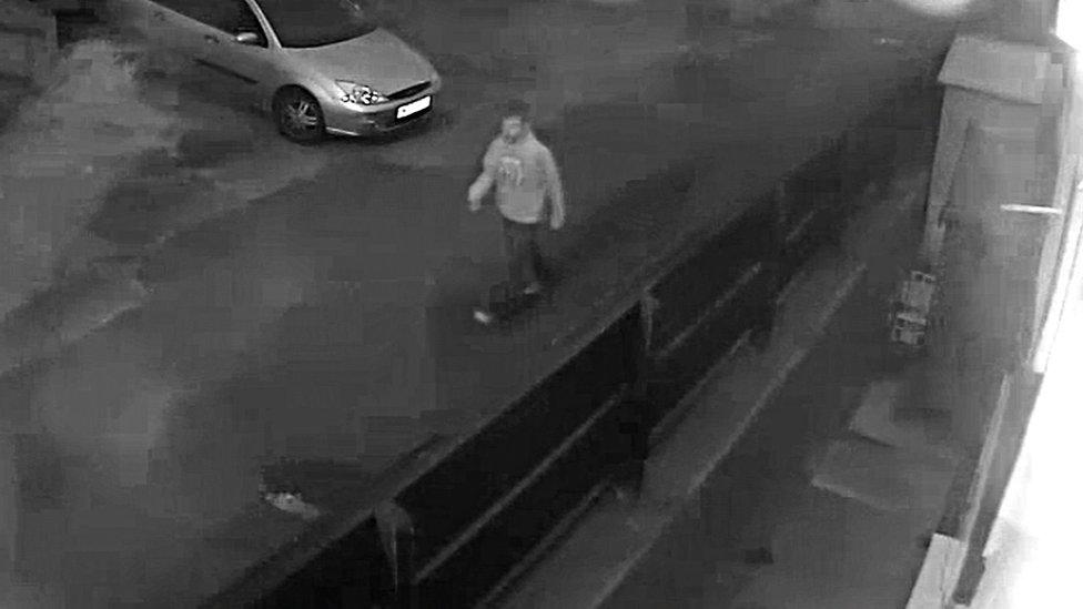A man on Villa Street