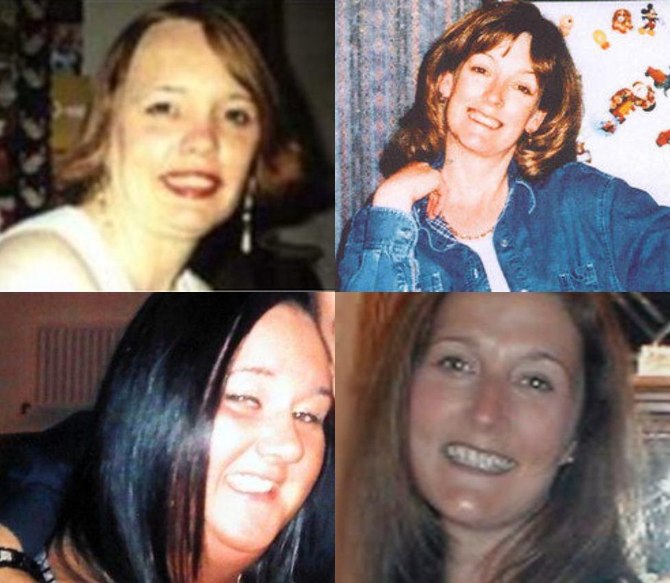 Murder victims Allison McGarrigle; Arlene Fraser; Suzanne Pilley; and Lynda Spence