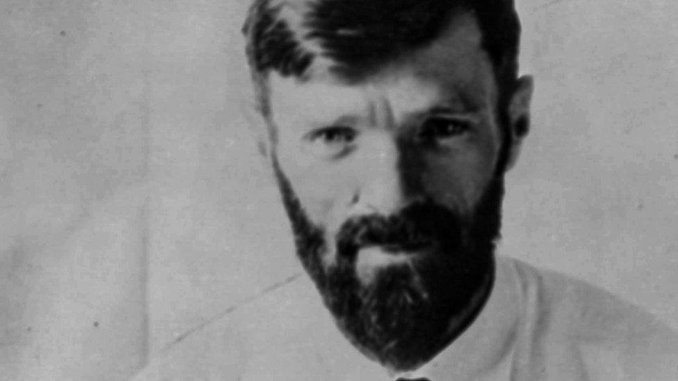 Photo of English author DH Lawrence