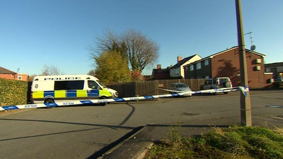 Police van in George Ave