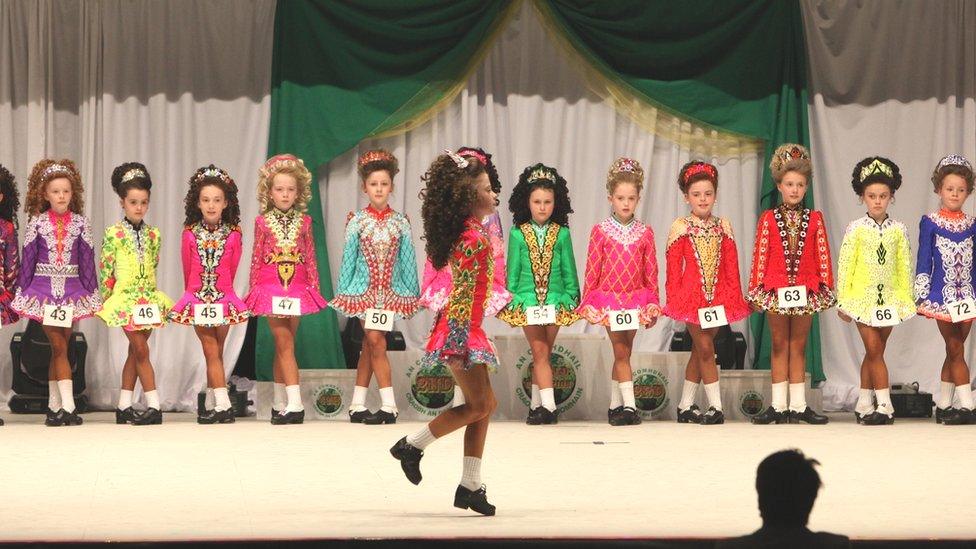 Dancers at the World Irish Dance Championships