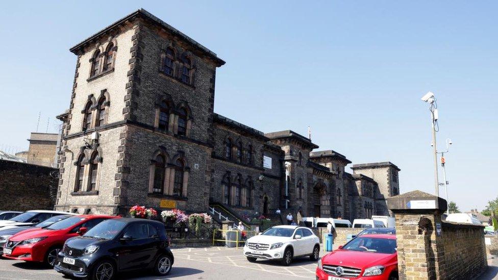 An exterior view of Wandsworth Prison