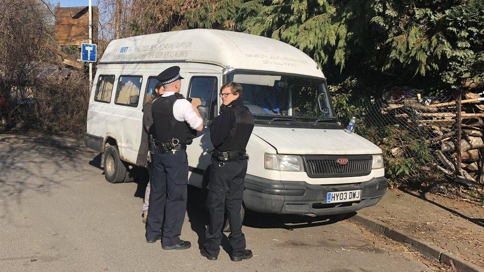 Police outside Grow Heathrow