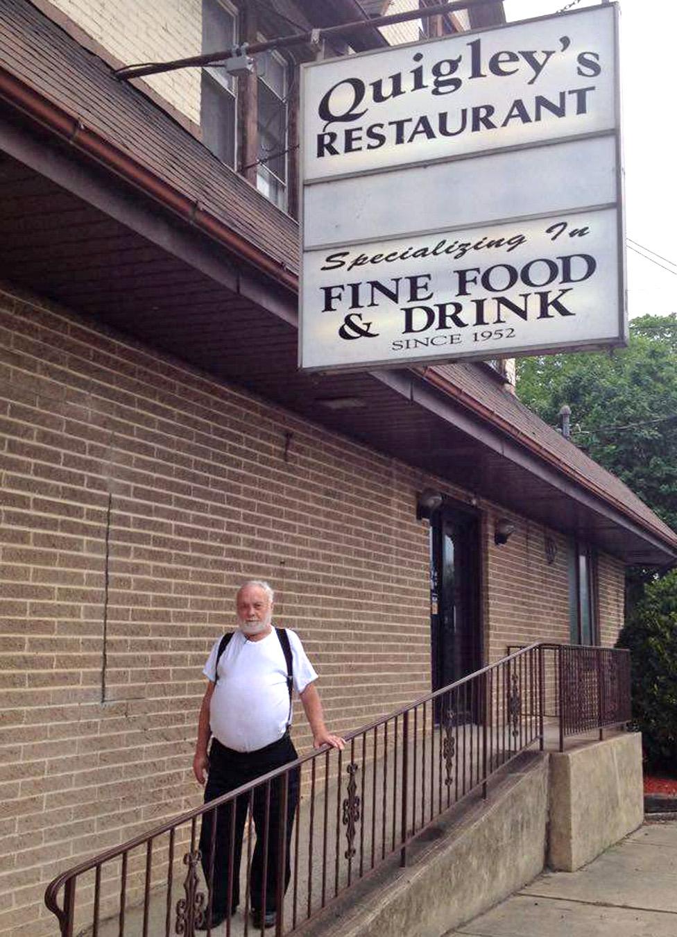 Al Quigley outside his restaurant in Steelton, Pennsylvania