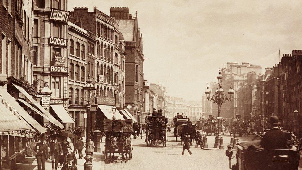 A Lockhart's Cocoa Rooms in Holborn in 1890