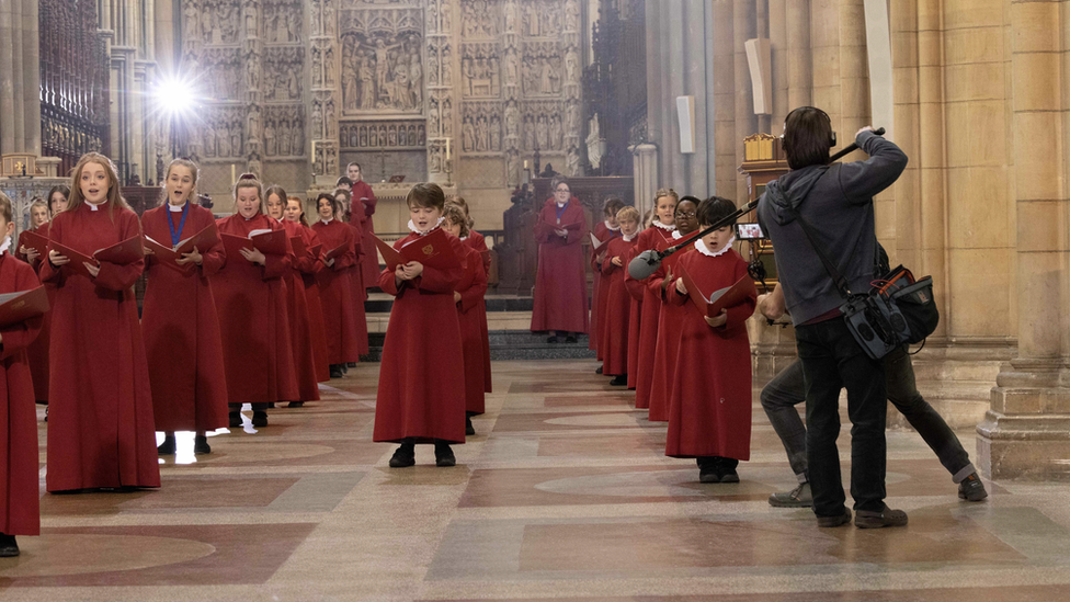 TC Choristers during Sing2G7 Gee Seven Filming