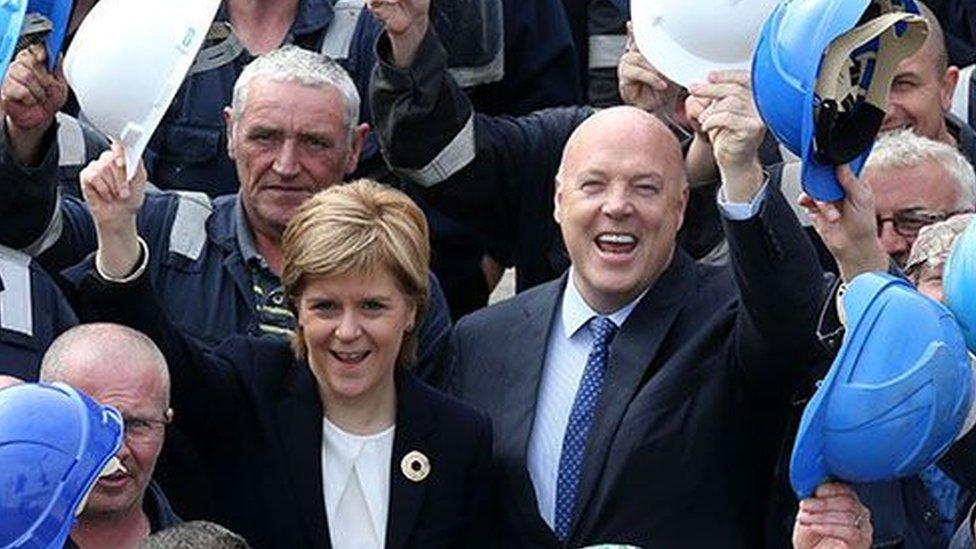 Nicola Sturgeon at ship yard