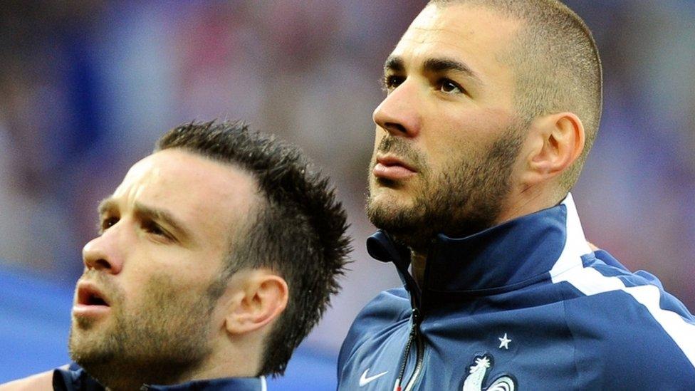 Mathieu Valbuena and Karim Benzema, June 2014