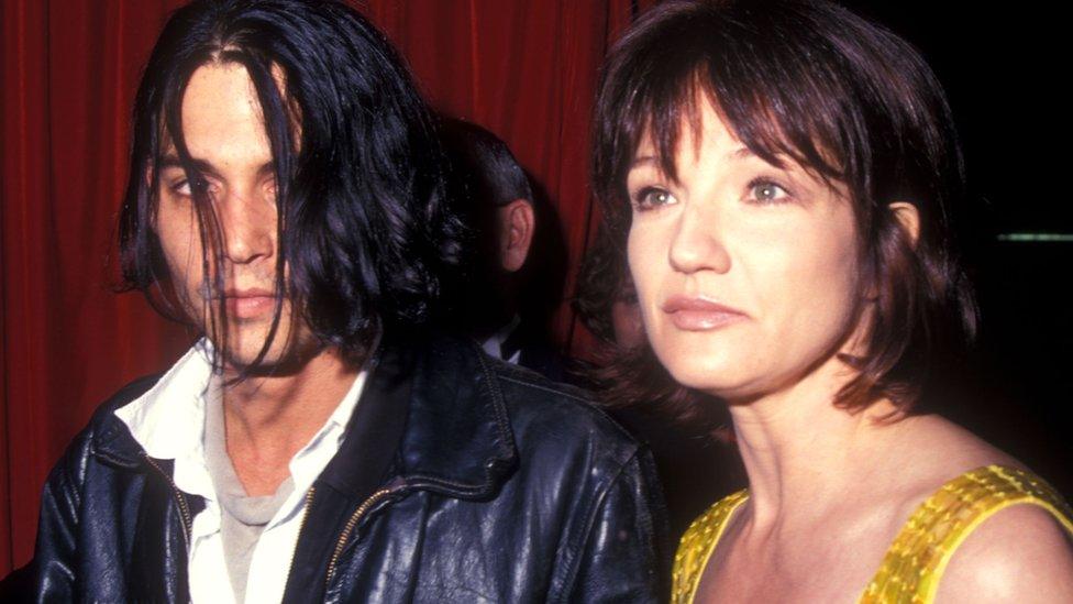 Johnny Depp and Ellen Barkin in 1994