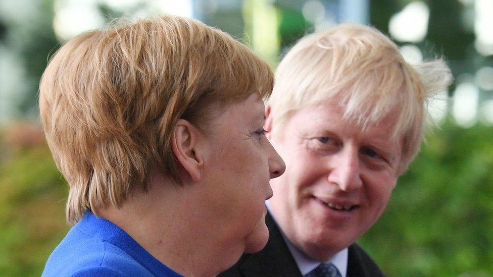 Angela Merkel and Boris Johnson