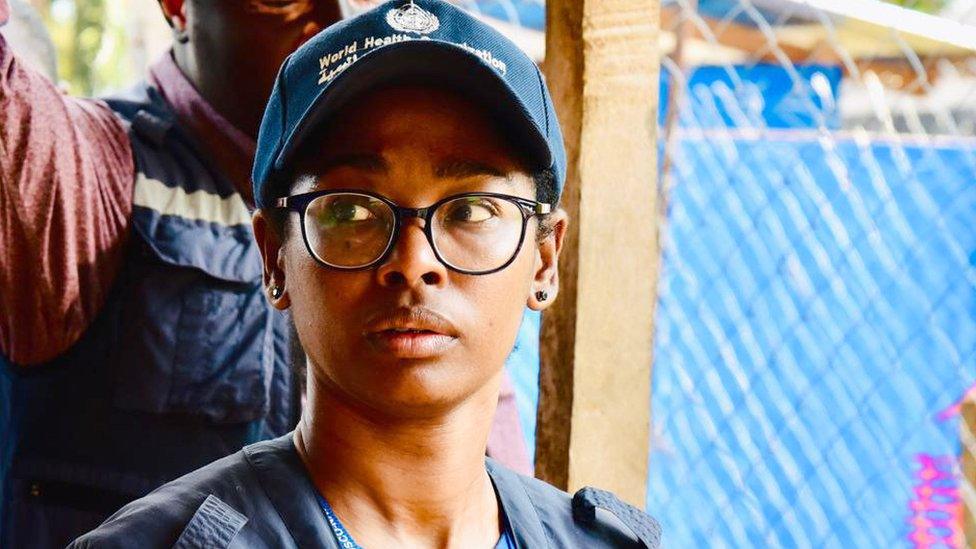 Marie Roseline Belizaire is pictured at work in the Democratic Republic of Congo