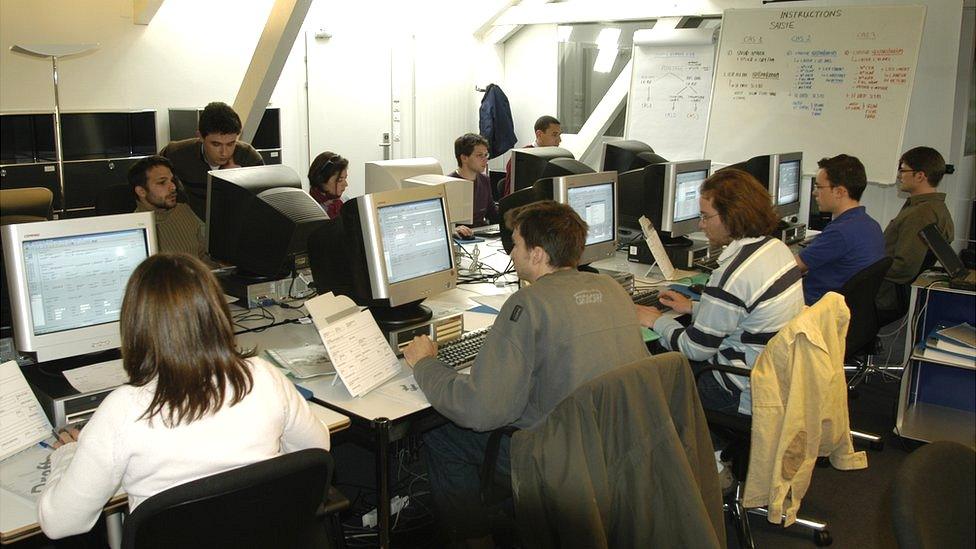 Red Cross call centre in Geneva, Switzerland