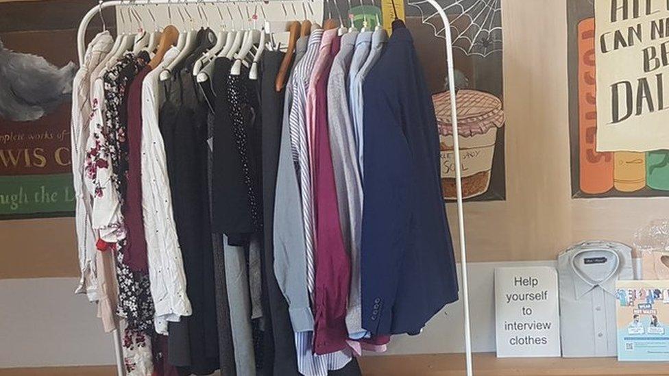 Clothes on a rail