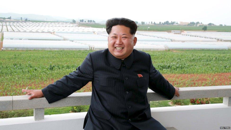 North Korean leader Kim Jong Un gives field guidance to the Jangchon Vegetable Co-op Farm in Sadong District, Pyongyang City- June 30, 2015.