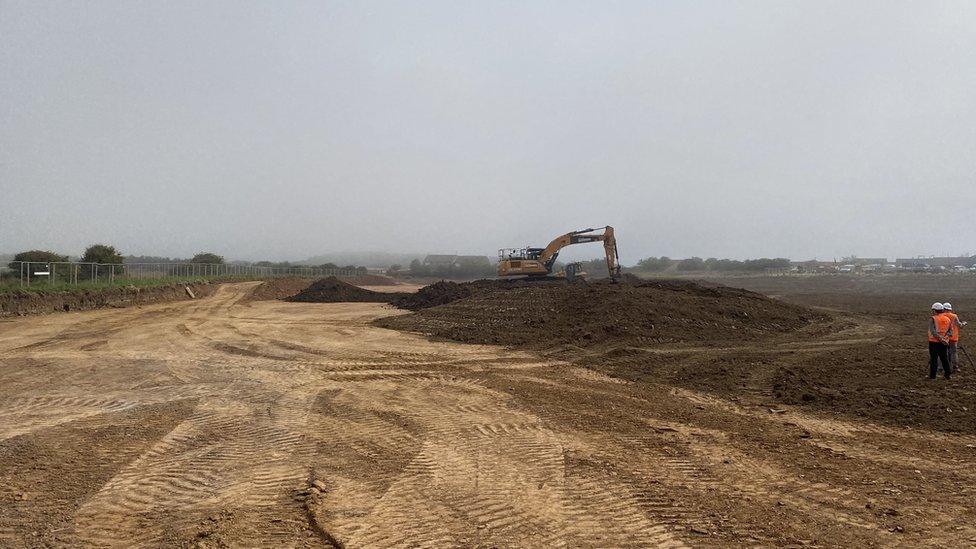 Construction work at Filey