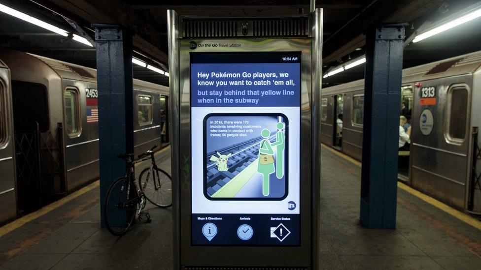 Subway poster in New York