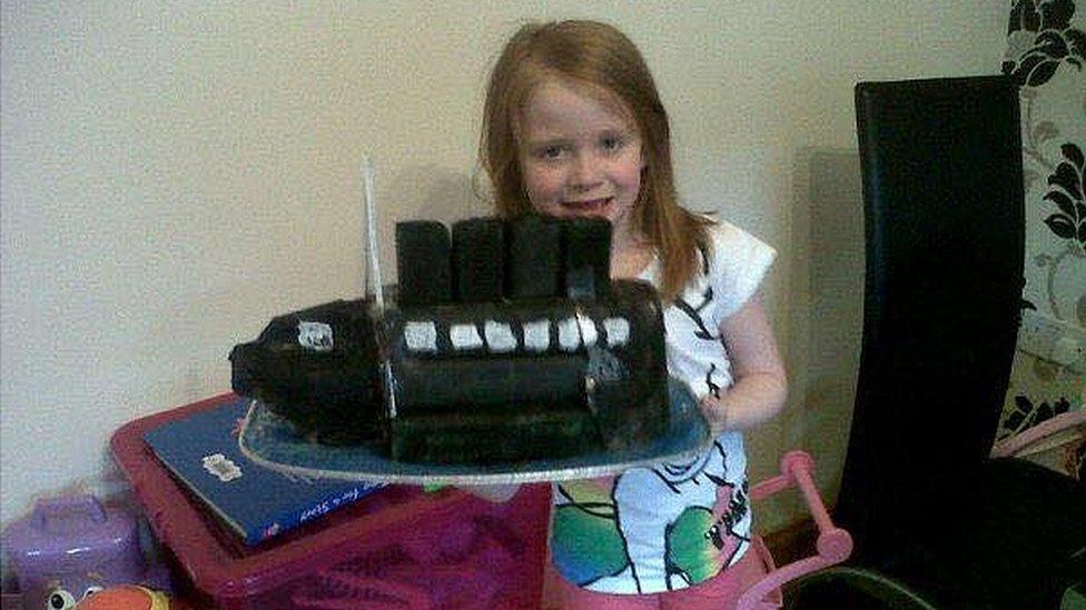 Kerry Foster's daughter with her Titanic