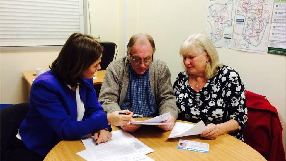 Lucy Allan (left) with Jim Rushton