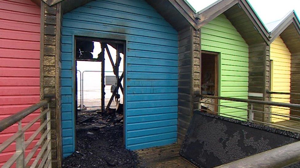 Arson beach huts