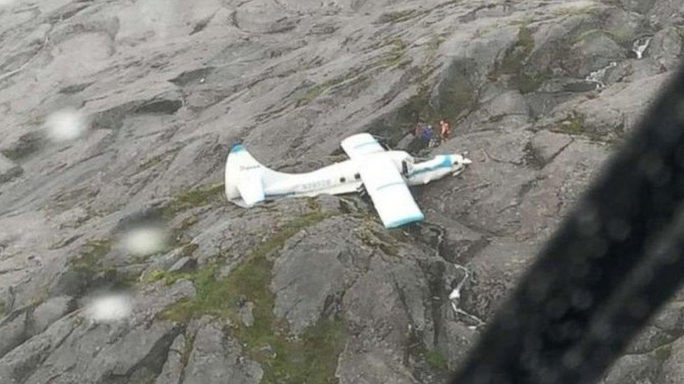 the crashed plane