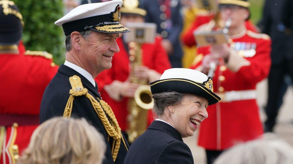 Princess Anne and Vice Admiral Sir Tim Laurence