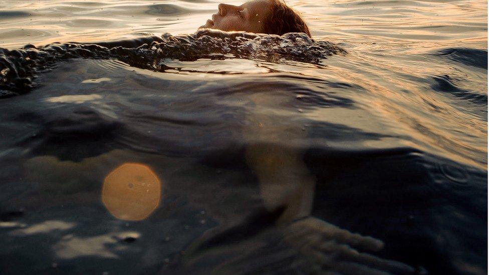 Madeleine's sister swimming