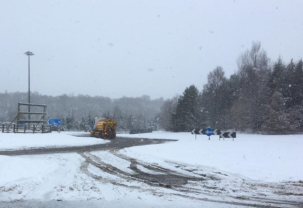 Keir roundabout at A90/M9 at Dunblane