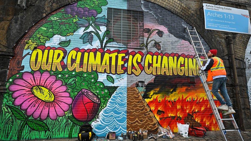 Climate mural in Glasgow