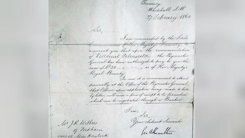 Letter to James Withers