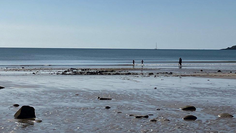 Children playing in the sea at Wiseman's bridge beach