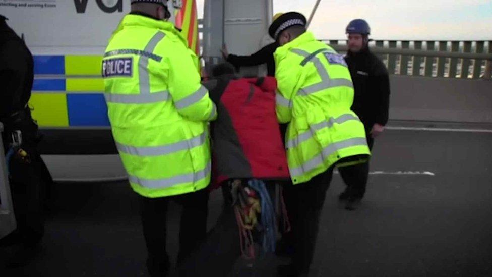 Just Stop Oil protesters arrested at the Dartford Crossing