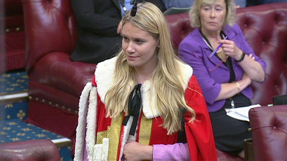 Baroness Owen being introduced to the House of Lords