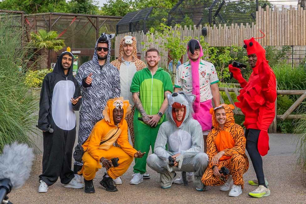 The Sidemen group at Paradise Wildlife Park