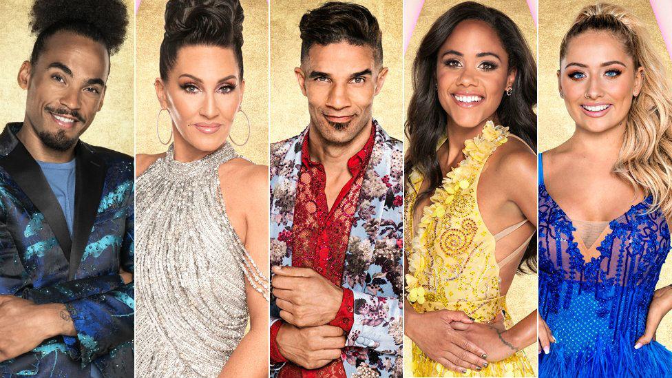 Dev Griffin, Michelle Visage, David James, Alex Scott and Saffron Barker