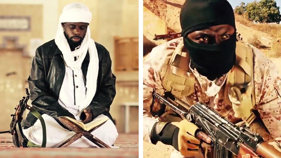 Africans depicted in IS training video