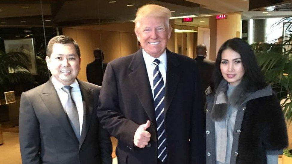 Mr & Mrs Tanoesoedibjo with Donald Trump