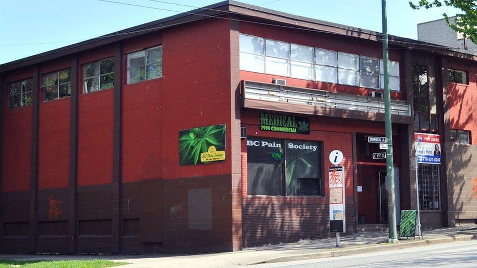 A medical cannabis shop in Canada