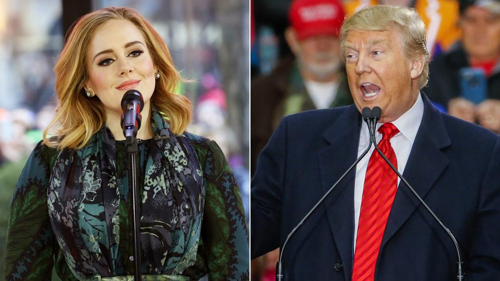 Adele and Donald Trump