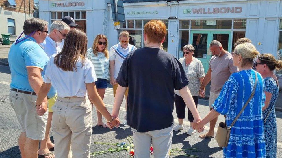 Webber family at scene of Barnaby's death