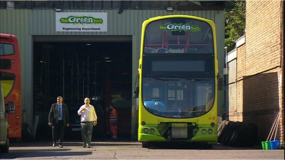 Green Bus deport