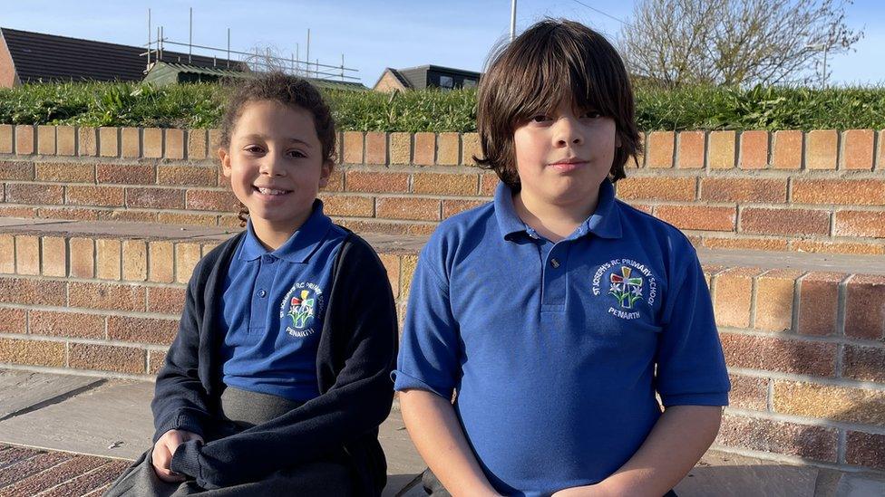 Ines and Daniel, both aged eight