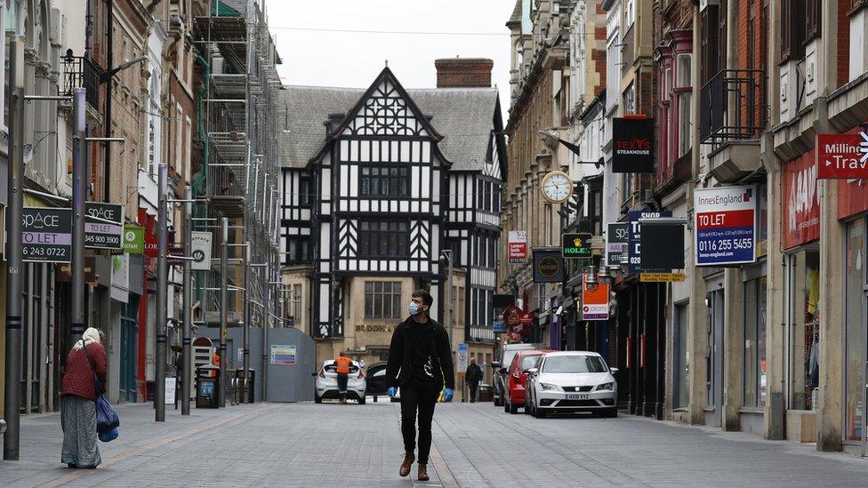 Street in Leicester city centre