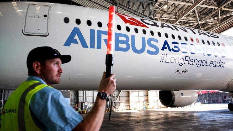 Ground staff at Sydney airport