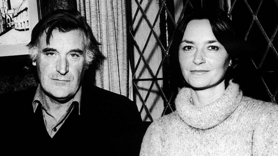 Ted Hughes and Carol Hughes in 1984