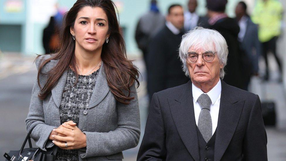 Bernie Ecclestone and wife Fabiana Flosi in 2008