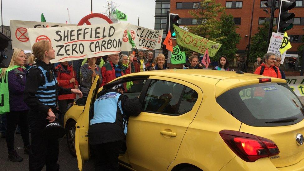 Extinction Rebellion protest, Sheffield