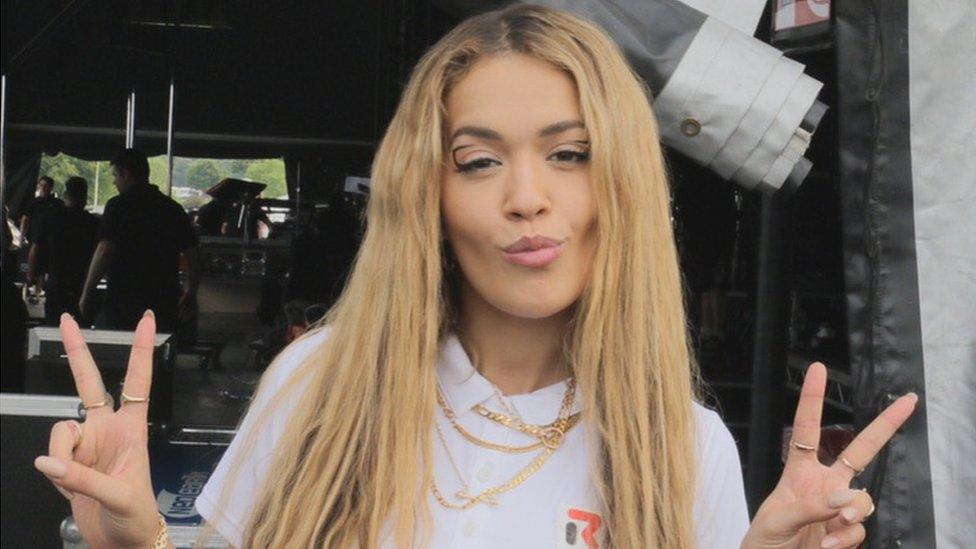 Rita Ora backstage at Radio 1's Big Weekend in Hull